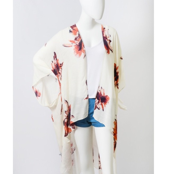 Floral Print Kimono - Picture 6 of 7